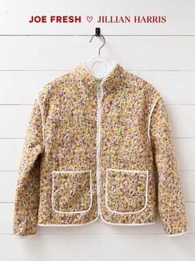 JOE FRESH x JILLIAN HARRIS Floral Quilted Jacket Size S